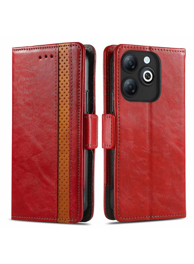 Zaboon Case For Infinix Smart 8 CaseNeo Splicing Dual Magnetic Buckle Leather Phone Case - Image 1
