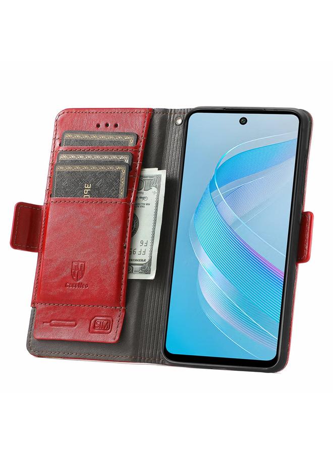 Zaboon Case For Infinix Smart 8 CaseNeo Splicing Dual Magnetic Buckle Leather Phone Case - Image 4