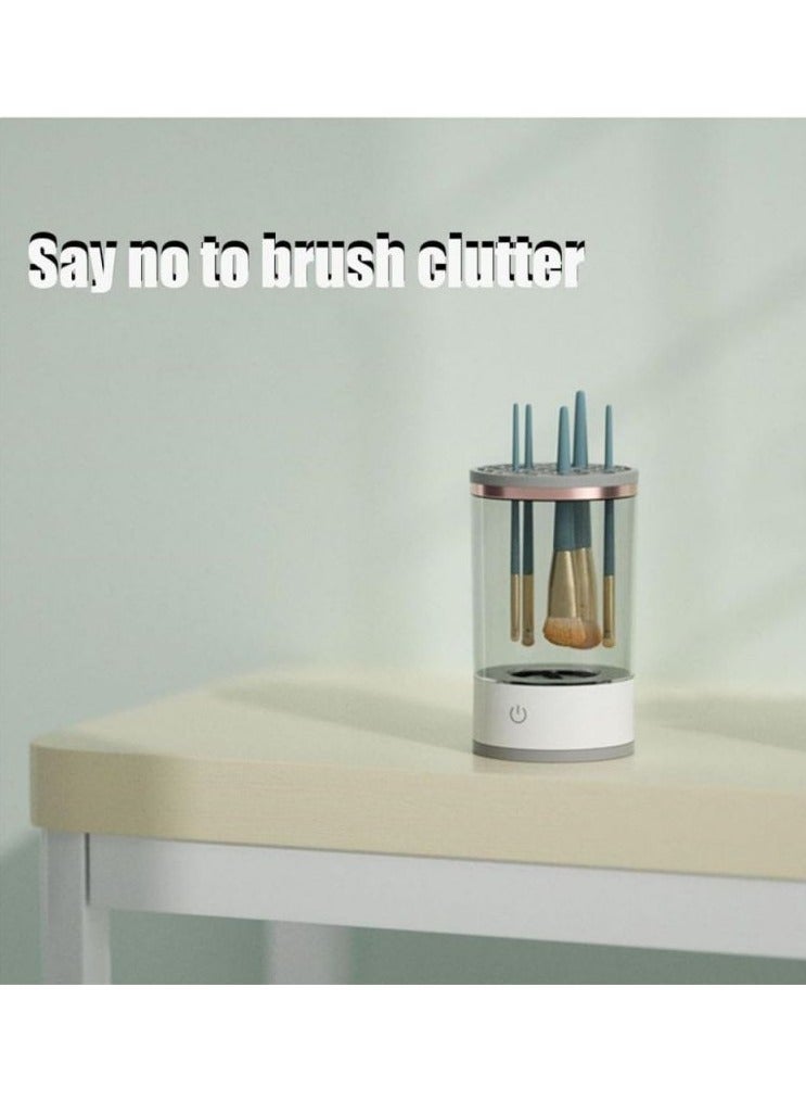 Rechargeable Electric Makeup Brush Cleaner & Dryer – Transparent, 9×16cm - Image 4