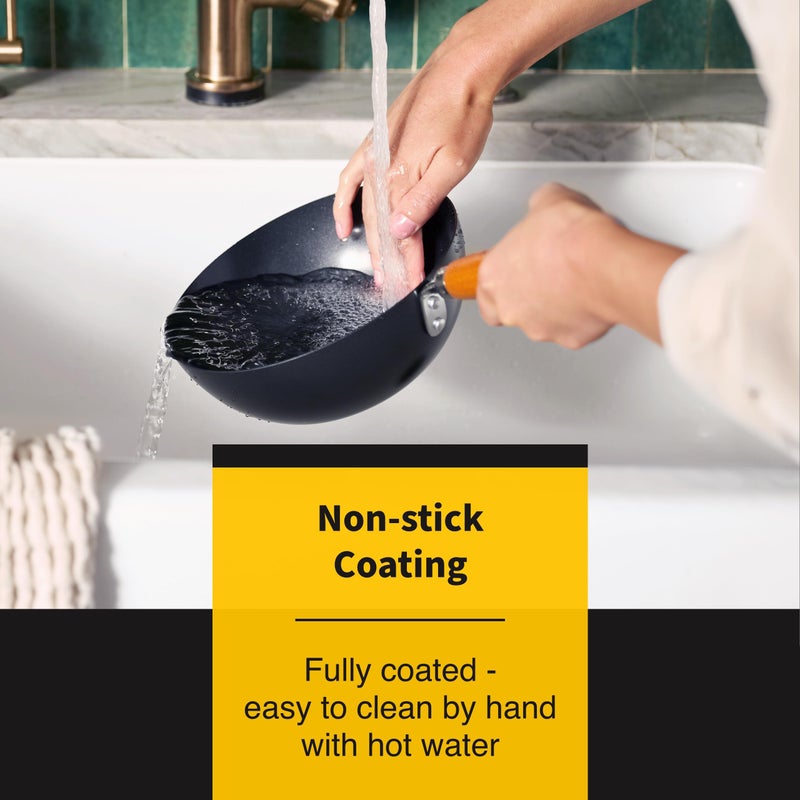 Ken Hom 8" Nonstick Mini Wok, Carbon Steel - Image 4