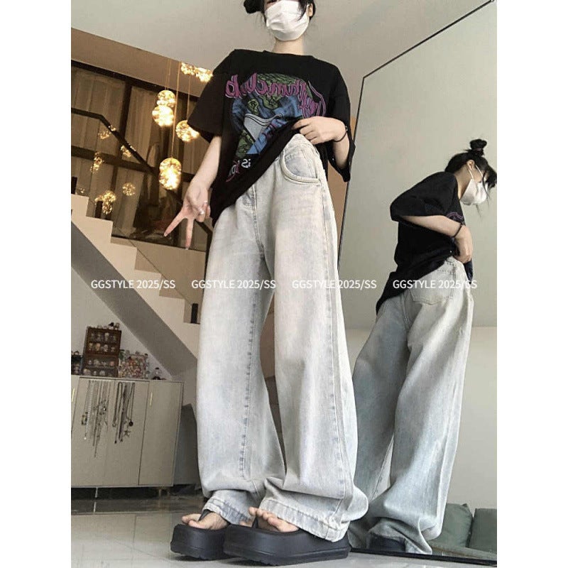 Unisex Classic Denim Jeans Loose Fit Daily Outdoor Wear - Image 3