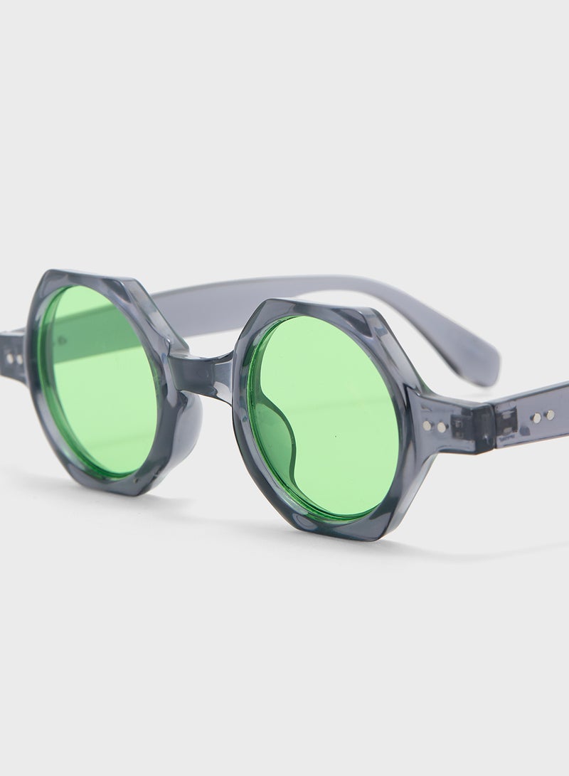 Seventy Five Hexagone Shape Casual Sunglasses  - Image 3