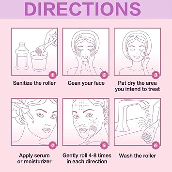 Derma Roller 05mm Beard Roller Titanium Micro Needling Roller for Men and Women 540 05mm Titanium Needles Beard Growth Roller for Stimulate Hair Growth Facial Skin Care Scar Removal - Image 3