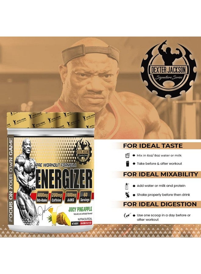 DEXTER JACKSON Dexter Jackson Energizer Pre-Workout Formula - Pineapple Flavor | 454g, 60 Servings  - Image 4