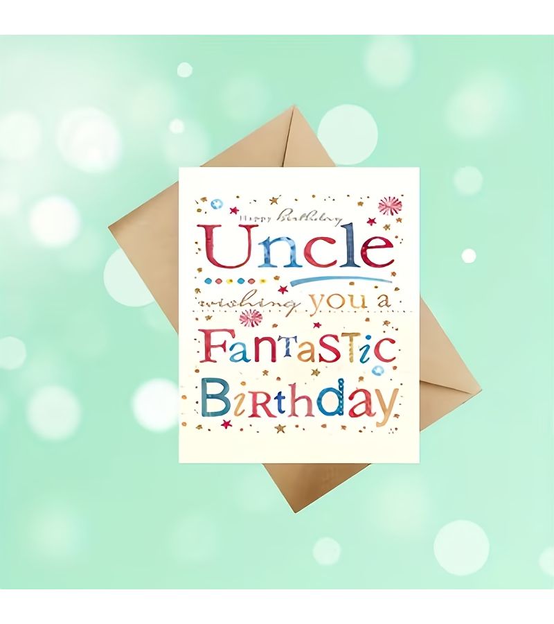 Happy Birthday Uncle Red Greeting Card with Envelope Humorous for Men - Image 5