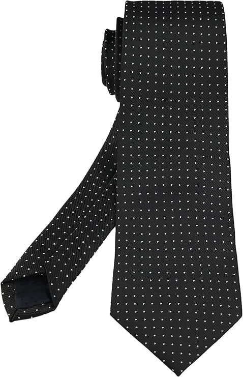 Young Arrow Men's Microfiber Pin Dot Necktie | Formal & Casual Wear – Soft Texture – Ideal for Office, Weddings, Parties (Black) - Image 5