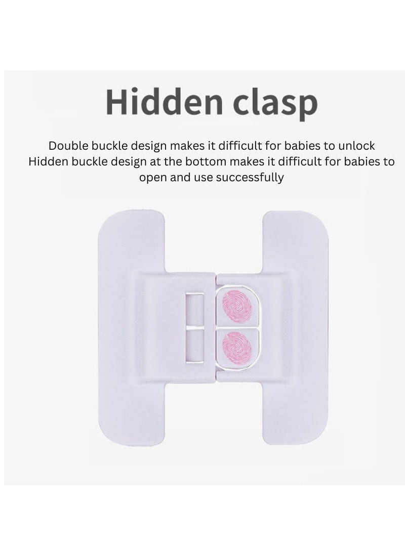 ترتيس أقفال أبواب للأطفال بتصميم إبزيم مزدوج (شفاف)