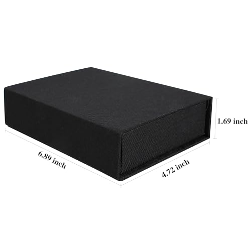 Hiwhy Photo Storage Box 4x6, Linen Photo Box, Memory Box Perfect to Store Your Photo, Pictures, Certificates, Scrapbooking Supplies, Keepsakes and Jewelry Black - Image 3