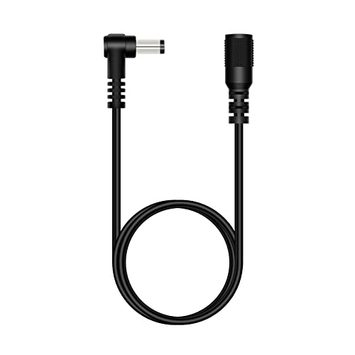 Fancasee 3FT 5.5mm x 2.1mm DC Power Extension Cable, Straight to Right Angle, Male to Female Jack Plug Power Supply Adapter Extension Cord for CCTV Surveillance Security Camera LED DVR Router - Image 1