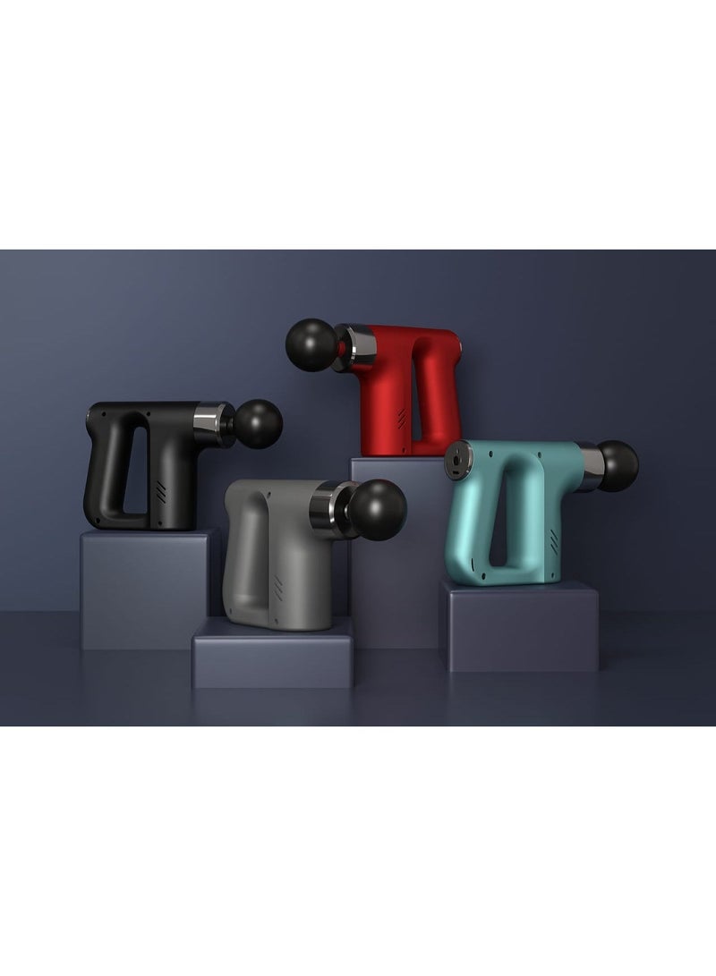 rechargeable handheld muscle massager designed for deep tissue relaxation and body care supports muscle recovery through high-frequency vibration technology compact and easy to use suitable for post-workout recovery daily muscle relief or relaxation comes in assorted colors with multiple massage heads to target different muscle groups - Image 2