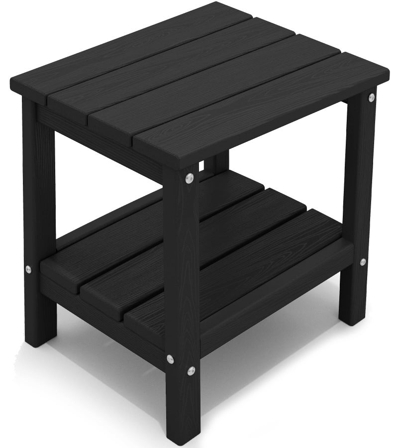 KINGYES Double Side Table Adirondack End Table Black