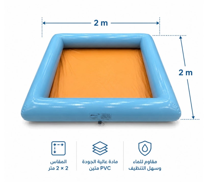 Intime 2-in-1 big Inflatable swimming poll & Sand Play Pool for Kids 200*200*30 cm | Durable Indoor & Outdoor Play Center | Spacious Family Play Pool - Image 2