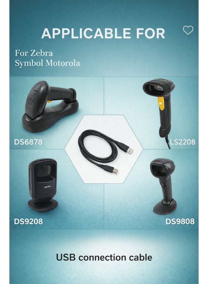 CABLE CONV USB to RJ45 Barcode Scanner Coiled Cable 1.5M High Speed POS Scanner Cable Durable & Flexible - Image 2