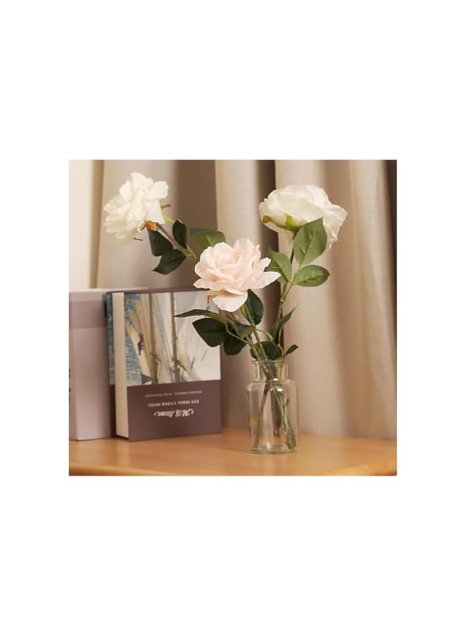 The Bros 6 Pack Living Vases Clear Glass Flower Vase Decorative Glass Bottles Small Vintage Flower Bottle Table Centerpiece Decoration for Home Wedding Party Event Office Modern Decor Clear (125ml) - Image 3