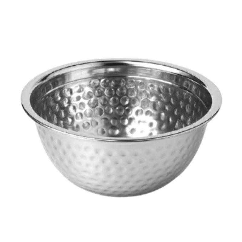 SHREESAMP SHREESAMP Hammered Stainless Steel Offering Bowl Bubbles Cut Silver Finish | Household Modern Decoration & Serving Dry Fruits Pots | Small Katora for Indoor & Outdoor Use | Lightweight & Durable  - Image 1
