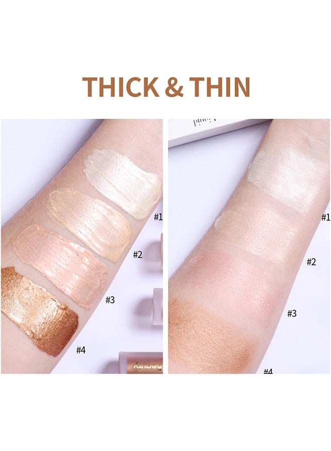 lakerain Face Body Highlighter 7.5ml - Body Luminizer - Liquid Luminizer - All In One Makeup Liquid Illuminator - Waterproof Moisturizing Light Shimmer Illuminator for Face and Body (Moonlight) - Image 3