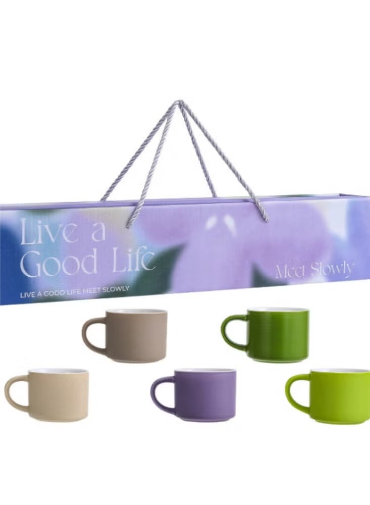 PINKSAMA Internet celebrity Instagram style ceramic water cup with hand gift, couple coffee cup, high aesthetic value girl gift, business gift set - Image 2