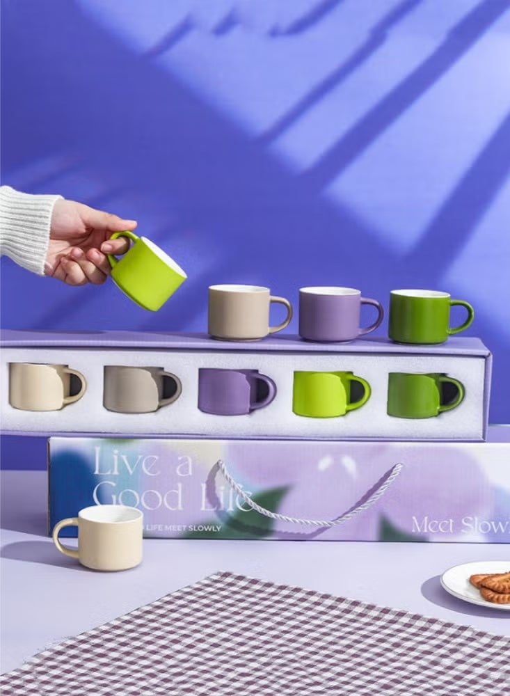 PINKSAMA Internet celebrity Instagram style ceramic water cup with hand gift, couple coffee cup, high aesthetic value girl gift, business gift set - Image 3