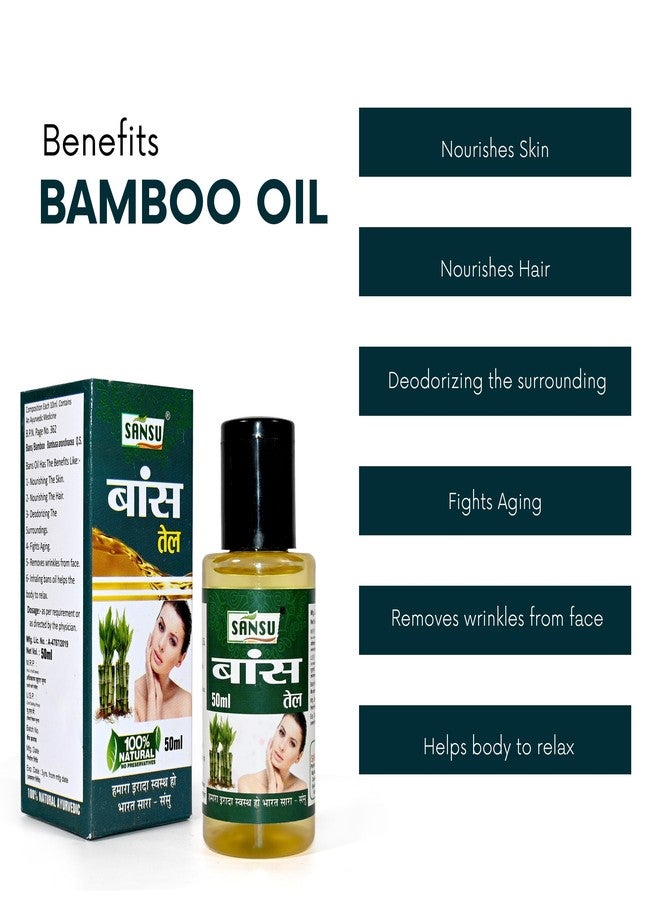 Sansu Bans Ka Tel Natural 50ml With Peppermint OIl Natural 50ml (Combo Pack) - Image 5