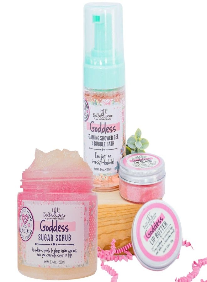 Bella and Bear Bella & Bear Goddess MIdi Bath & Body Gift Set with Foaming Shower Gel & Bubble Bath, Body Scrub & Lip Scrub and Lip Butter - Gift - Women - Image 1