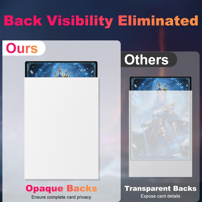 Proijeut 600 Pack MTG Card Sleeves, Matte Dual Card Sleeves with Opaque Back & Smooth Shuffle, Tear Resistant Card Protectors for MTG, TCG and Game Cards (6 Colors) - Image 3