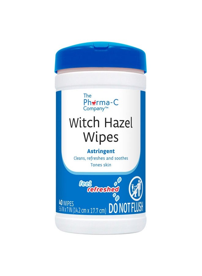 Pharma-C-Wipes Pharmac 100% Witch Hazel Wipes [6 Canisters] Daily Toner & Astringent Cleansing Cloths For Face  - Image 2