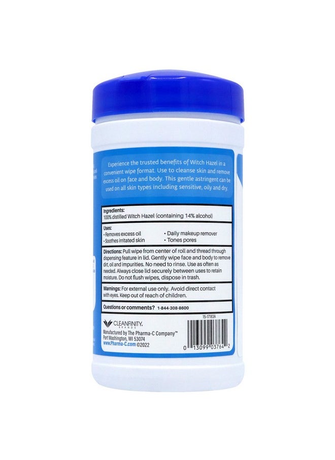 Pharma-C-Wipes Pharmac 100% Witch Hazel Wipes [6 Canisters] Daily Toner & Astringent Cleansing Cloths For Face  - Image 3