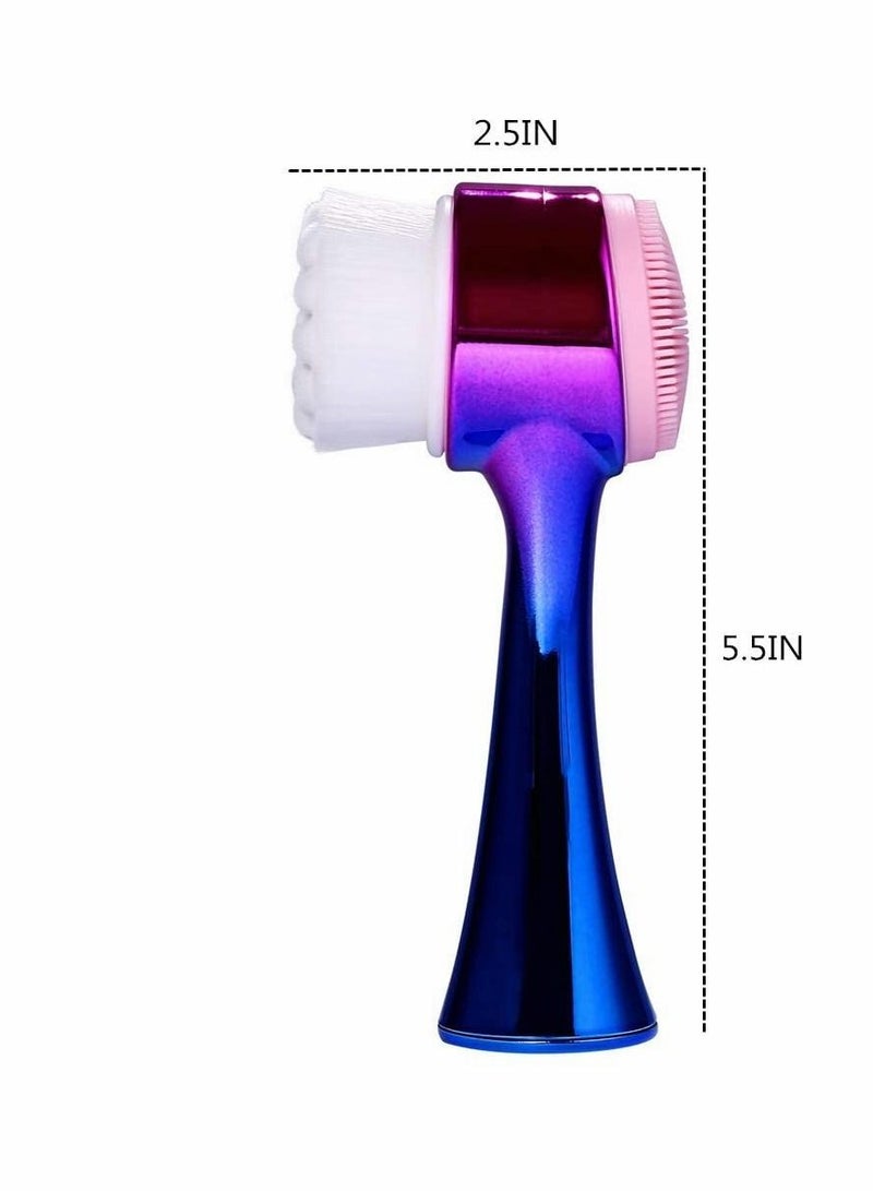 NIBEMINENT Manual Facial Cleansing Brush - 2 in 1 Face Wash for Gentle Exfoliating, Deep Cleansing, Makeup Removal, Massaging and Removing Blackhead Wash...  - Image 5