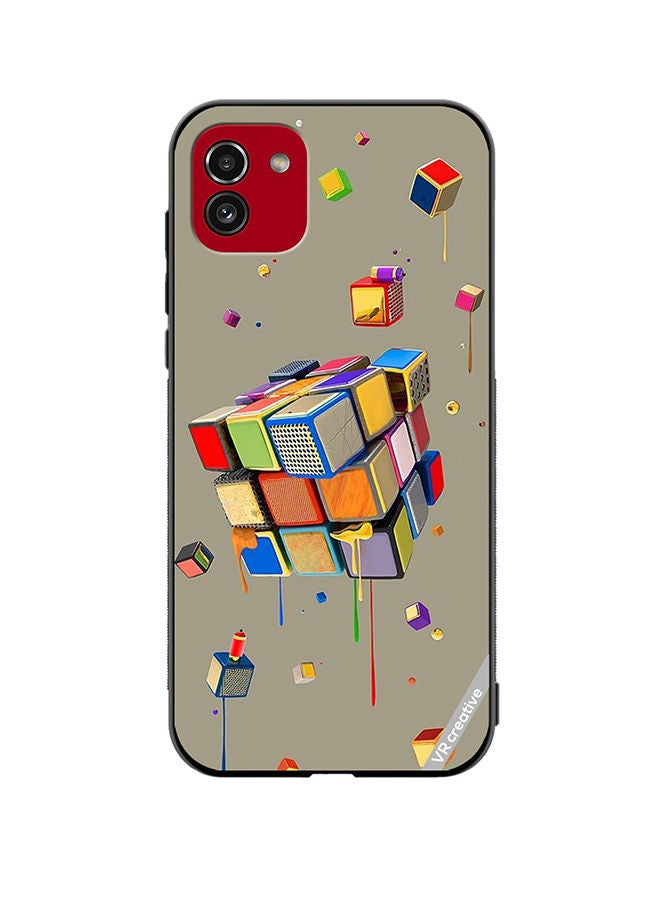 VR CREATIVE Protective Case Cover For Samsung Galaxy A03 Dice Design Multicolour - Image 1