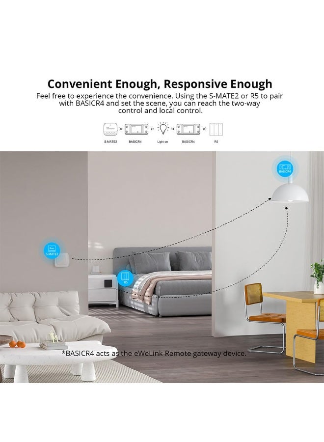BASICR4 10A Smart WiFi Wireless Light Switch, Universal DIY Module for Smart Home Automation Solution, Works with Alexa & Google Home, 2.4GHz WiFi Required - Image 5