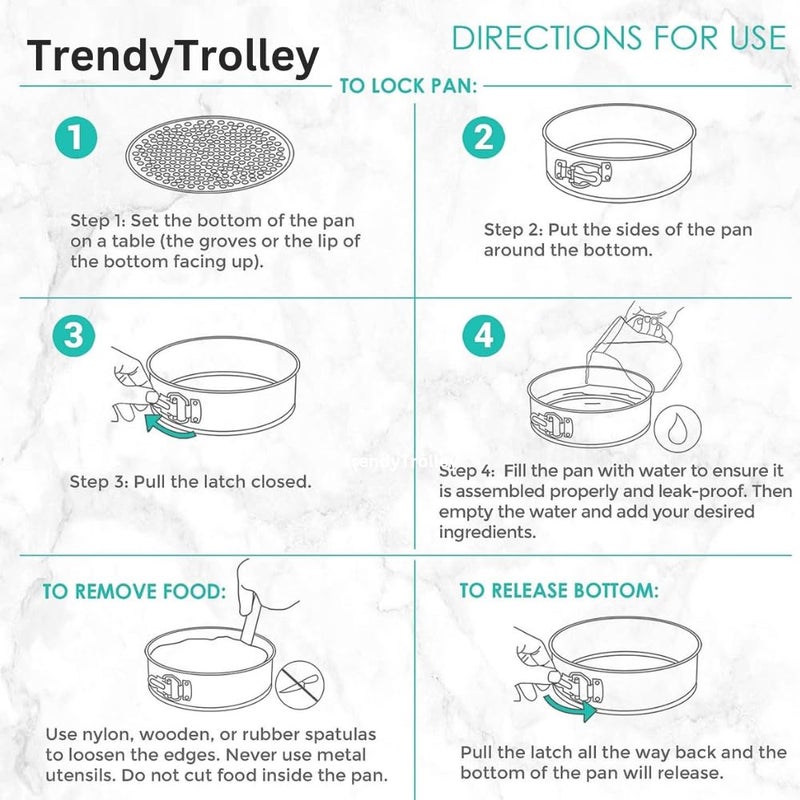 TrendyTrolley 2 Pc Cake Baking Combo Set Baking Combo Round Cake Tin Bread Loaf Non Stick Carbon Steel Safe for Microwave OTG Oven - Image 3