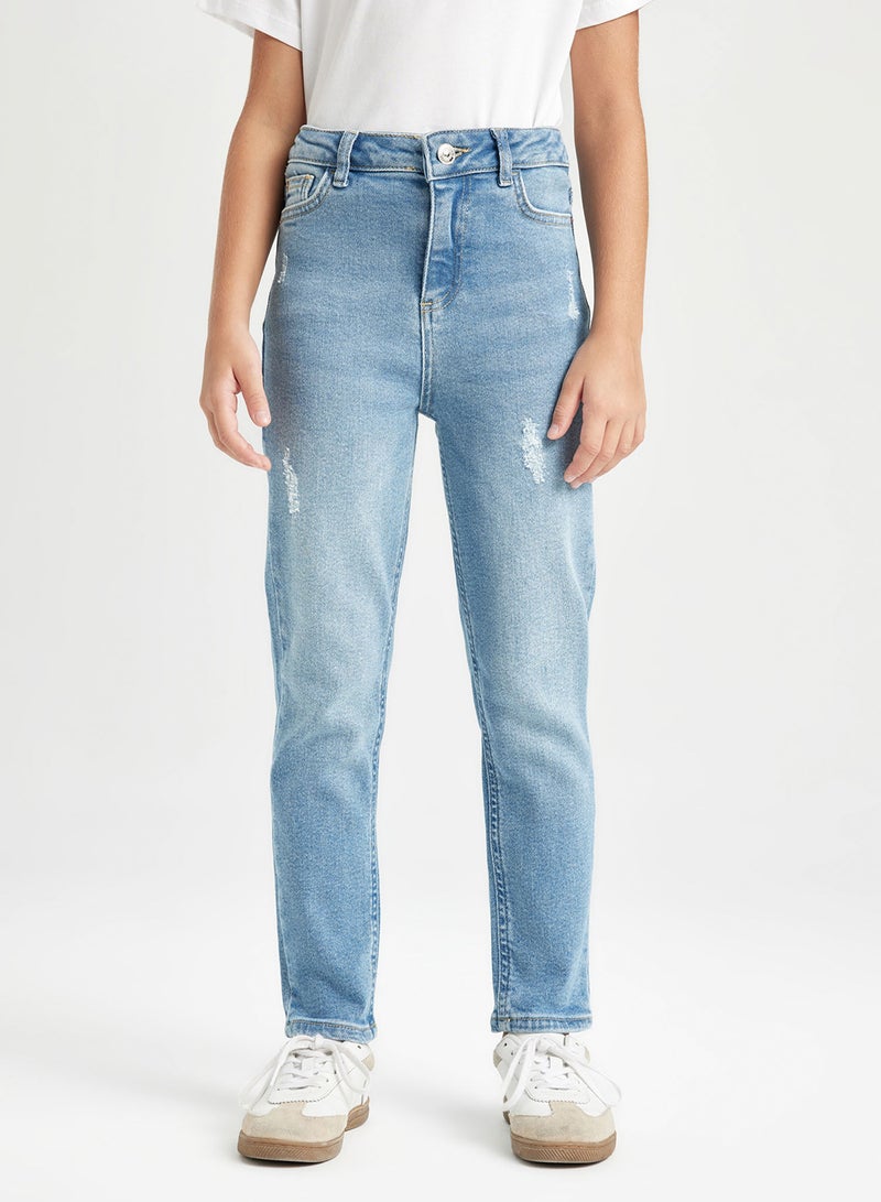 DeFacto Skinny Fit Ripped Pocket Jean Pants  - Image 1