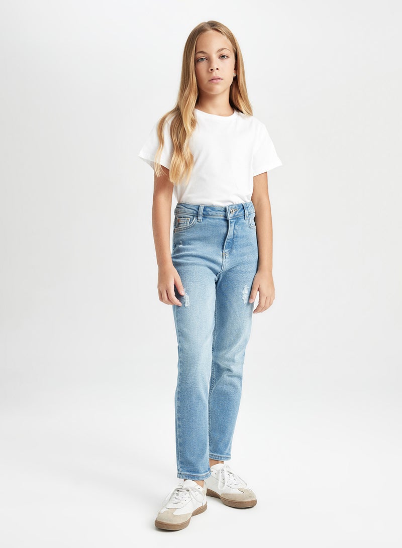 DeFacto Skinny Fit Ripped Pocket Jean Pants  - Image 3
