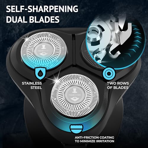 MANECODE 7-in-1 Electric Razor for Men with USB Charging Station - Shaver with Floating 8 Contouring Technology and IQ Cleaning Sensor - Image 2