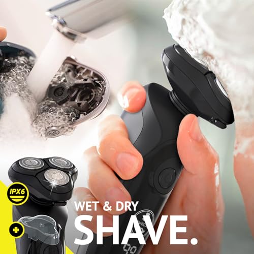 MANECODE 7-in-1 Electric Razor for Men with USB Charging Station - Shaver with Floating 8 Contouring Technology and IQ Cleaning Sensor - Image 5