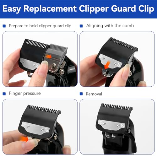 HCLSY Replacement for Wahl Clipper Guards Set, Compatible with Wahl 1/2 Clipper Guard, 1/16"1.5mm Metal Hair Clipper Guards Set for Professional Stylists and Barbers - Image 3