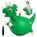 EVERICH TOY Bouncy Dinosaur Hopping Toy Bouncy Horse Animals Ride on Outdoor Inflatable Bouncer Birthday Gifts for Boys Girls 4 5 6 7 8 Years Old Toddler - Image 2