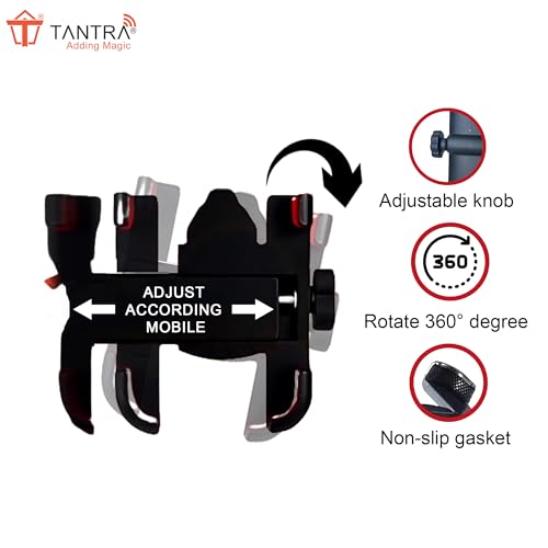 TANTRA S6A Universal Bike Mount Holder Verson 2.0 Metal Body 360 Degree Bike Mobile Holder Bike Mobile Holder (Black) (S6A) - Image 2