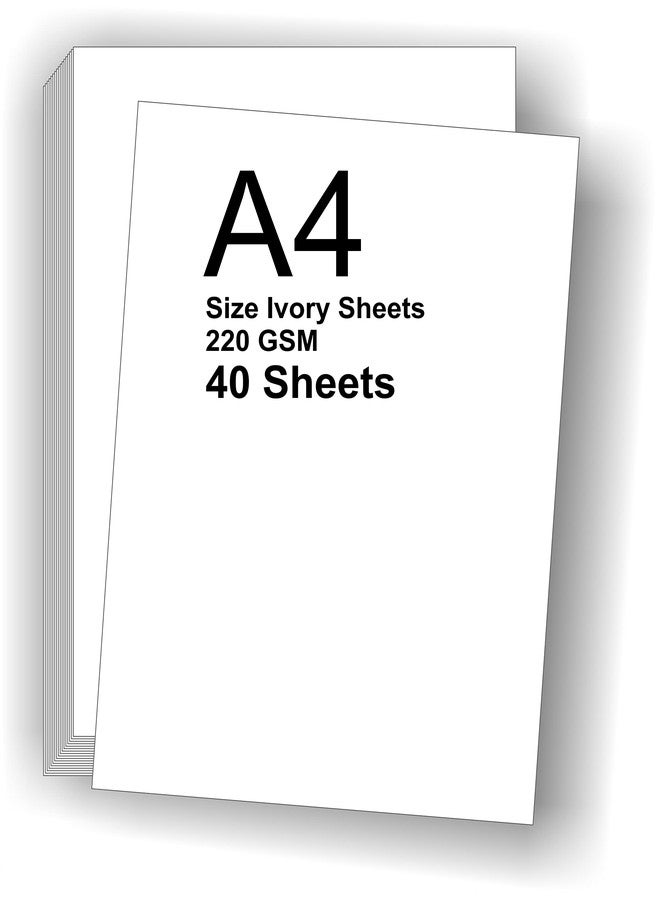 IMPRINT Ivory Sheets | A4 Size | 40 Sheets | 220 GSM - Image 3