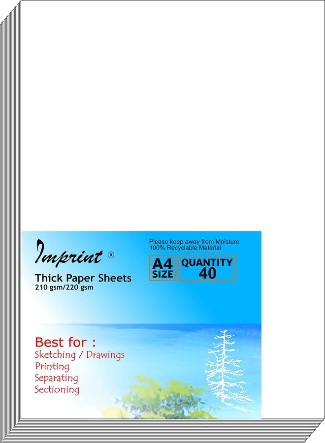 IMPRINT Ivory Sheets | A4 Size | 40 Sheets | 220 GSM - Image 1