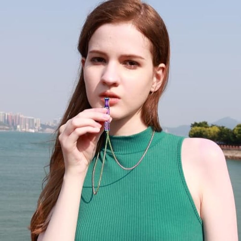 عقد بقلادة لتخفيف القلق والتنفس - موزع الزيوت العطرية وجهاز الاستنشاق الشخصي للعلاج العطري للنساء والرجال (قوس قزح) - Image 2