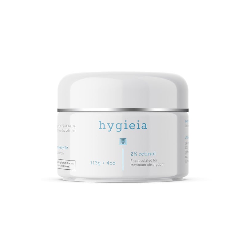 Hygieia + Encapsulated 2% Retinol Cream, 4oz â€“ Liposomal Anti-Wrinkle Cream for Face, Neck & Body â€“ Fast & Deep Cellular Absorption â€“ Day or Night Cream for Firming, Lifting & Repairing Aging Skin - Image 1
