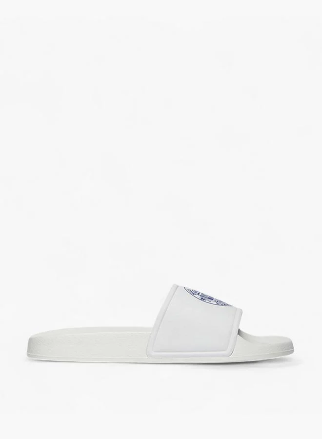 U.S. Polo Assn. WHITE Women Logo Print Slides for Women | Best Price UAE