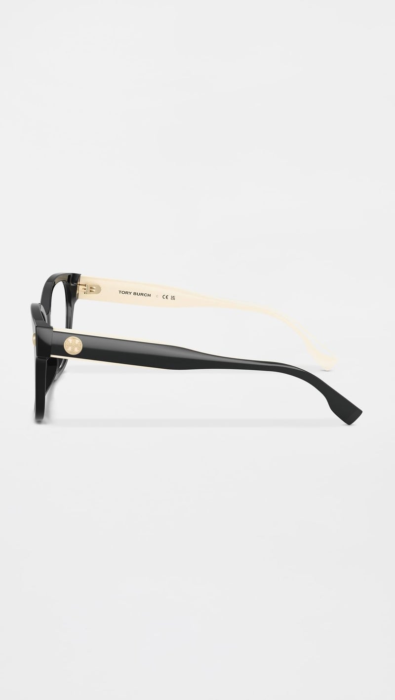 Tory Burch Women's Miller Square Eyeglasses, Black, One Size - Image 3