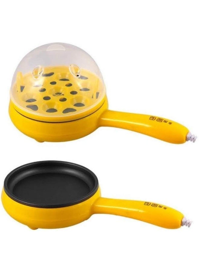 Generic - Automatic 2 in 1 Multi Functional Electric 7 Egg Boiler Roaster Heater Fryer/Egg Cooker/Steamer with Non-Stick Frying Pan - Image 1