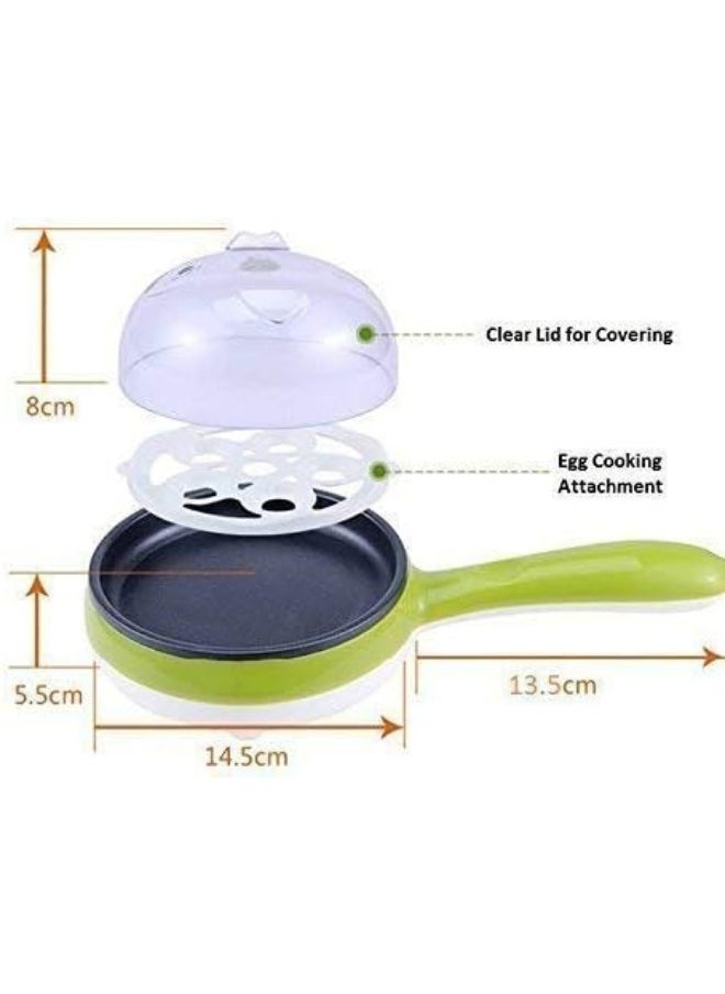 Generic - Automatic 2 in 1 Multi Functional Electric 7 Egg Boiler Roaster Heater Fryer/Egg Cooker/Steamer with Non-Stick Frying Pan - Image 1