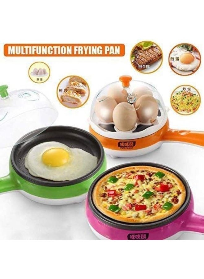 Generic - Automatic 2 in 1 Multi Functional Electric 7 Egg Boiler Roaster Heater Fryer/Egg Cooker/Steamer with Non-Stick Frying Pan - Image 1