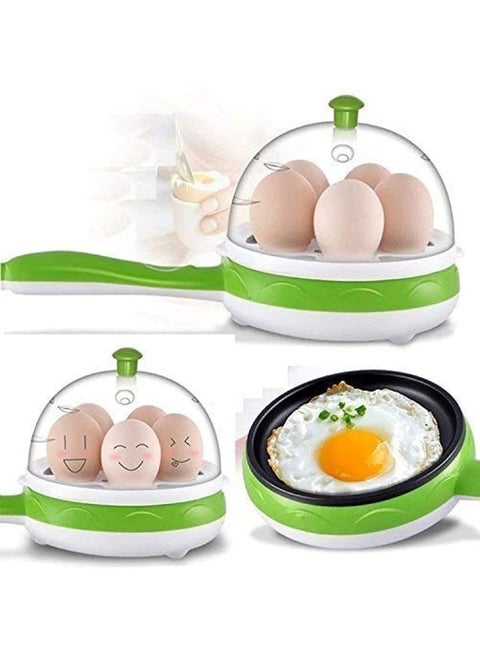 Automatic 2 in 1 Multi Functional Electric 7 Egg Boiler Roaster Heater Fryer/Egg Cooker/Steamer with Non-Stick Frying Pan