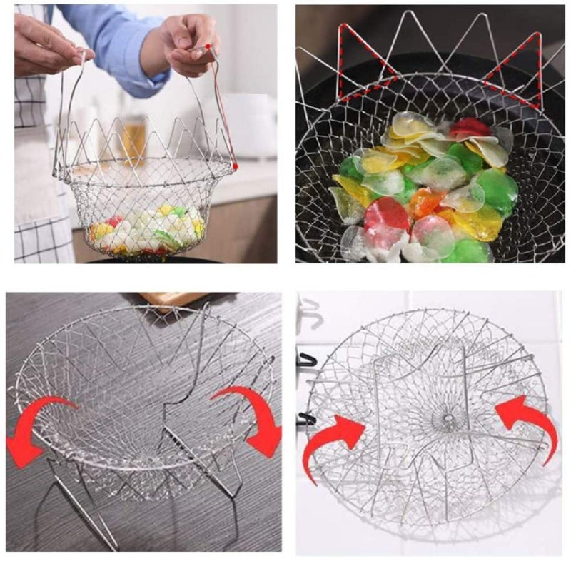IVAR Stainless Steel Folding Fried Basket - Image 4