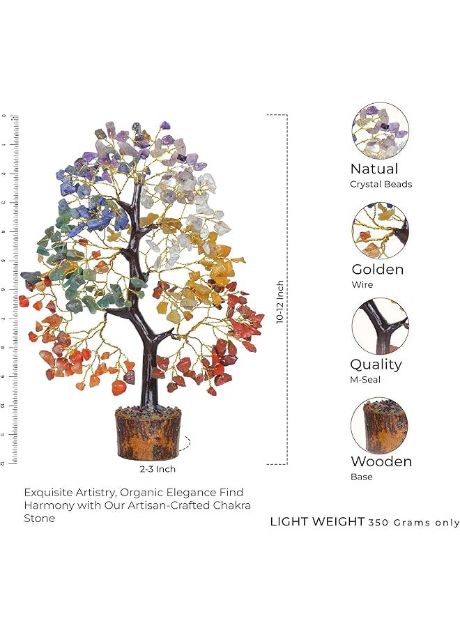 erorex Seven Chakra Crystal Tree Lucky Crystal Tree Gemstone Chakra Tree Chakra Stone Tree Gemstone Tree Spiritual Crystal Tree Of Life Crystal Decoration For Desk Money Tree Home Gifts  - Image 5